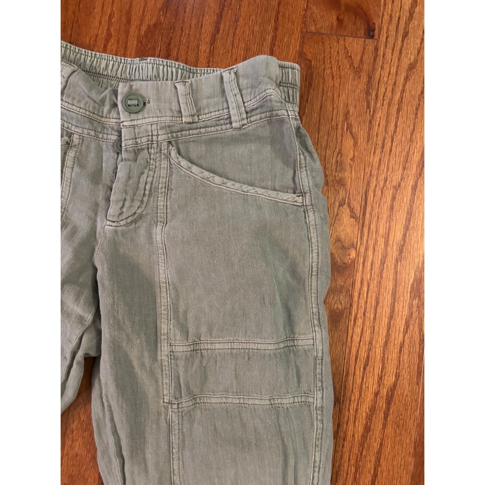 Free People Light Green 55% Linen Pants Size XS - Picture 5 of 12